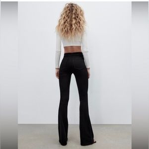 NWOT Zara Stretch Jeans - Black Flare - Size 2